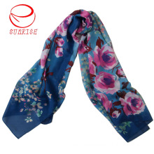Guaranteed Silk Wool Floral Design Long Scarf